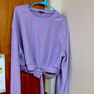 Lilac crop top sweater